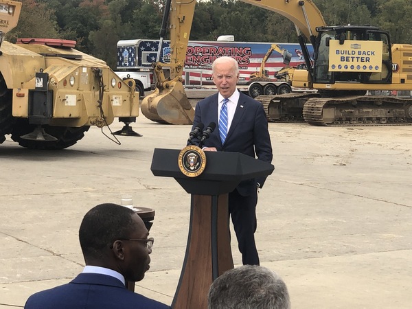 President Biden Visits Howell To Speak On Improving Infrastructure