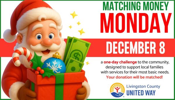 Livingston County United Way Matching Money Monday December 8th