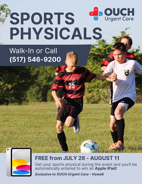 OUCH Urgent Care Offers Free Sports Physicals for Student Athletes