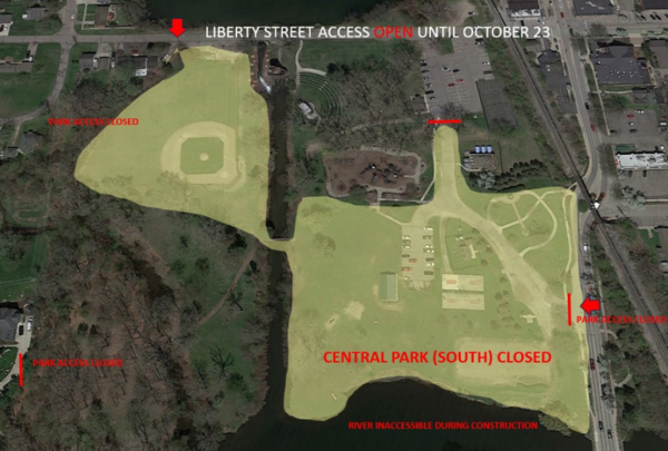 Milford's Central Park Begins to Close for Renovation Project