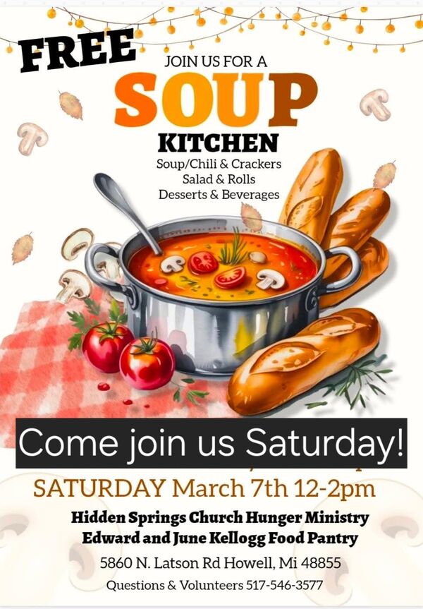 Free Soup Kitchen This Saturday