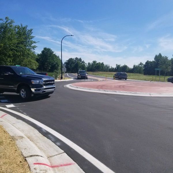 New Roundabout At Pontiac Trail & 7 Mile Complete