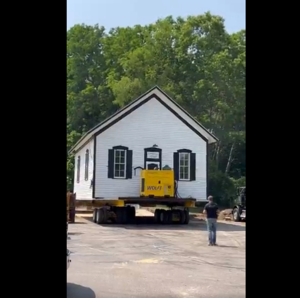 Historic Town House Moves to New Location in Tyrone Township
