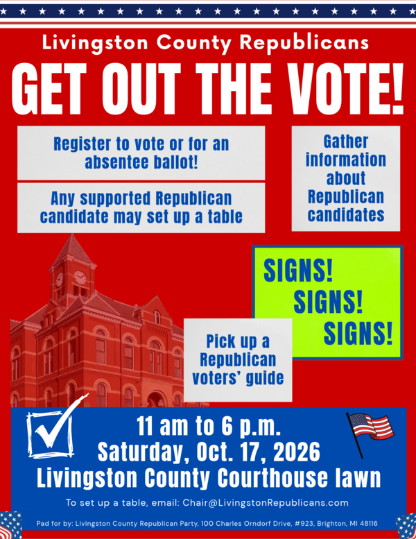 Livingston GOP to Host Get Out the Vote! Event Saturday
