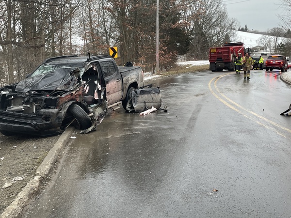 Salt Truck Crashes In Genoa Township