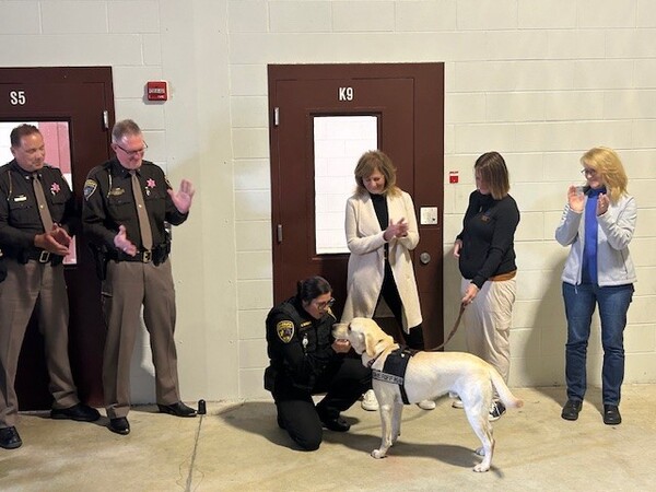LCSO Welcomes Therapy Dog "Teddy"