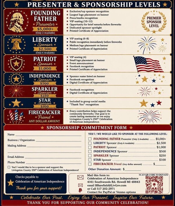 Livingston County to Host 250th Celebration of American Independence
