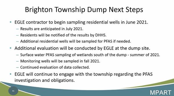MPART Holds PFAS Meeting For Residents Near Brighton Twp. Dump
