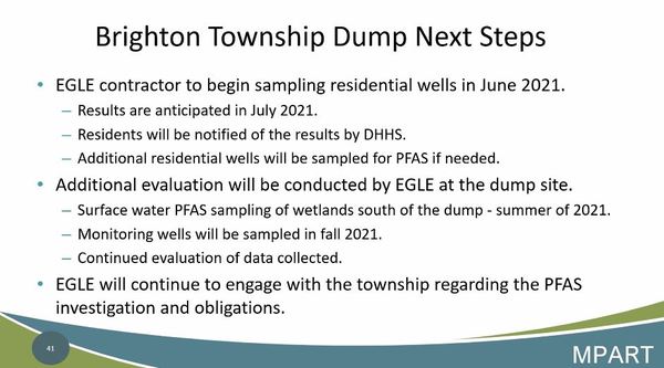 MPART Holds PFAS Meeting For Residents Near Brighton Twp. Dump