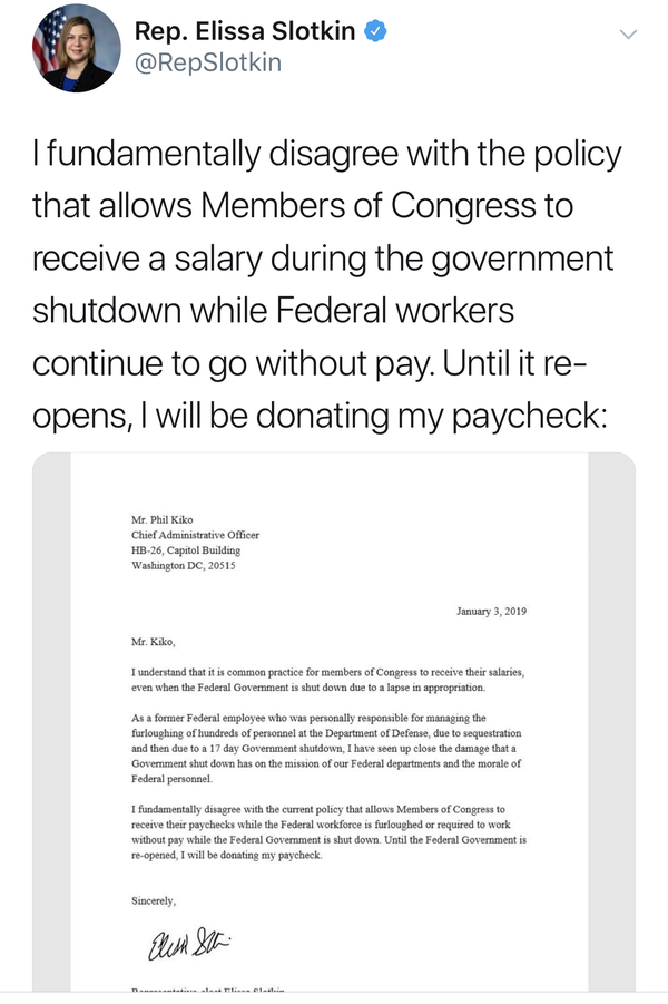 Slotkin To Donate Paycheck During Federal Government Shutdown
