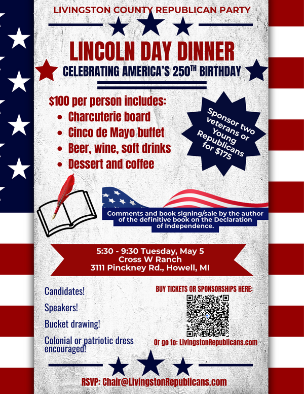 High-Profile Candidates Confirmed for LivCo GOP's Lincoln Day Dinner
