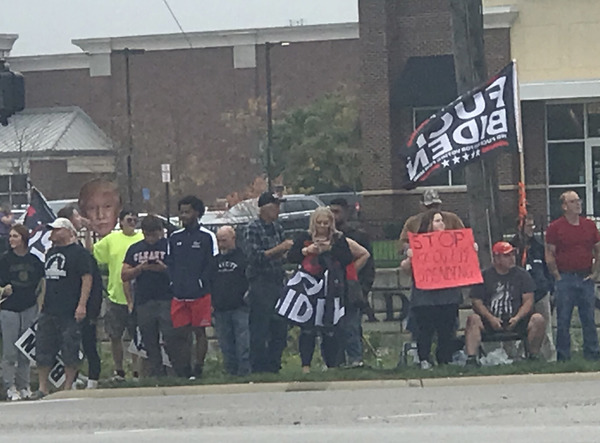 Protestors Turn Out For Biden's Howell Visit