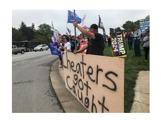 Protestors Turn Out For Biden's Howell Visit
