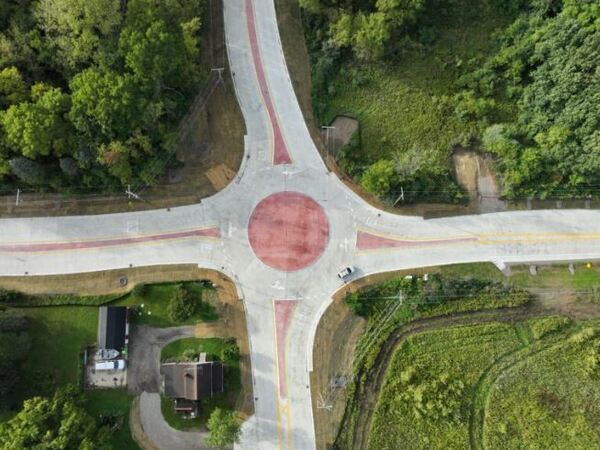 Final Project Elements Done At Scio Church & Zeeb Road Roundabout