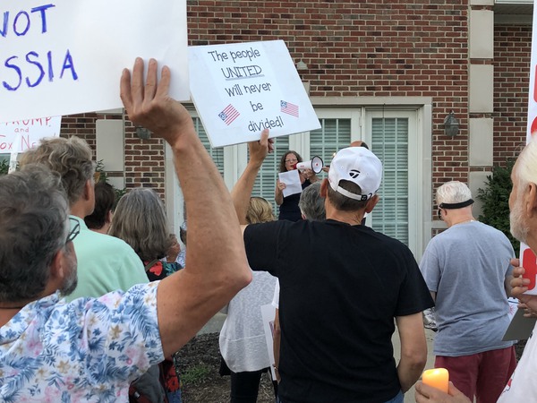 Demonstrators Hold Anti-Trump Protest In Brighton