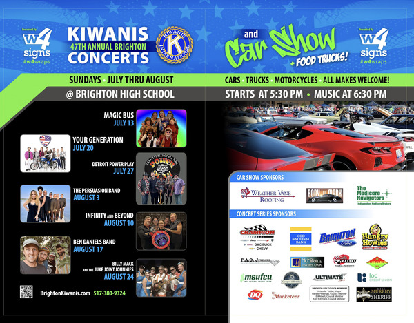 Brighton Kiwanis Concerts and Car Shows Returning for 47th Year