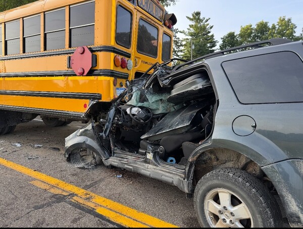 Fowlerville School Bus Rear-Ended, No Students Injured