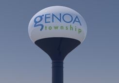 Water Tower In Genoa Township Getting Re-Painted