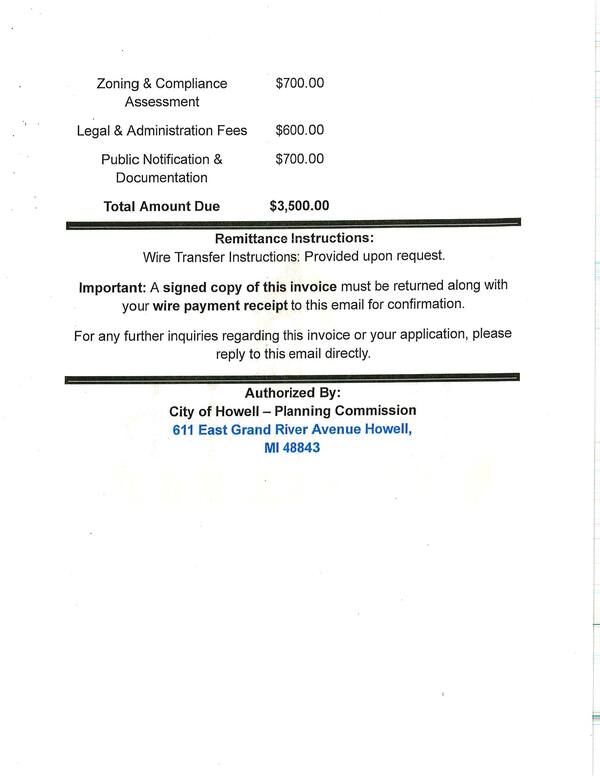 Scam Alert: Fraudulent Planning Commission Invoice In City Of Howell