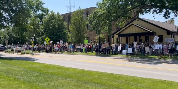 "No Kings" Protest In Downtown Howell