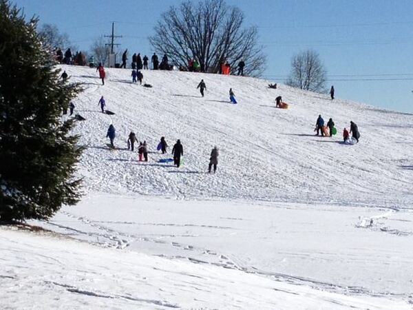 Winter Sled Hill Open At Genoa Township Park