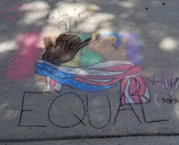 Chalk Art Event Celebrates LGBTQ Pride In Howell