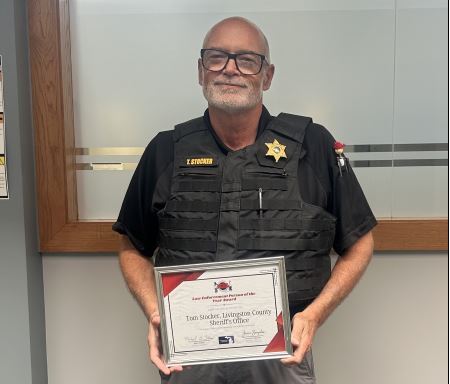 Livingston Sheriff's Deputy Receives 2026 Tom Hagan Regulator / Law Enforcement Person Of The Year Award