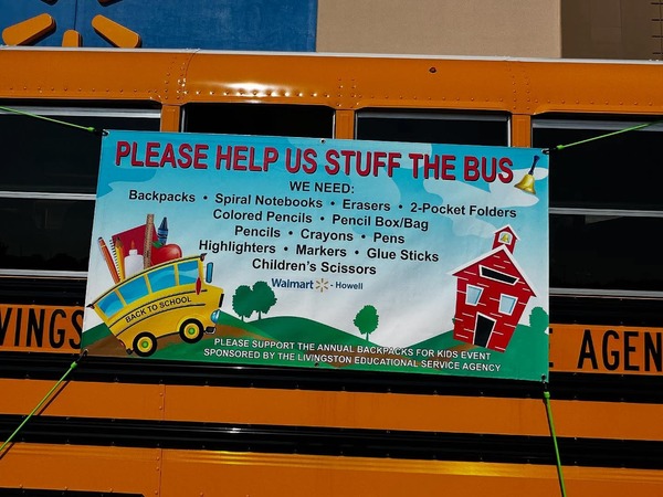 Stuff The Bus & Stuff The Blue Goose At Howell Walmart Friday