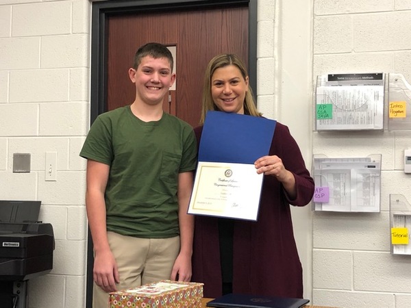 Hartland Freshman Wins 8th District Congressional App Challenge