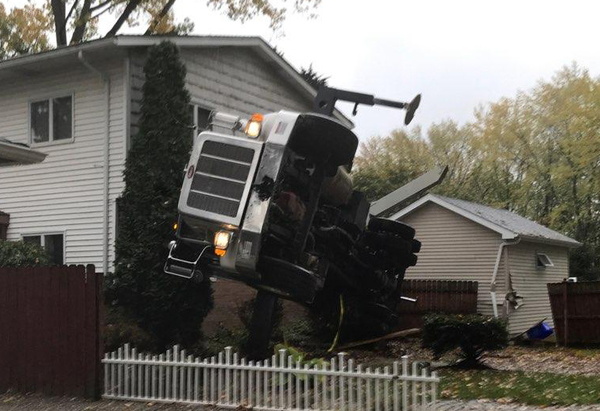 Crane Falls On Genoa Township House