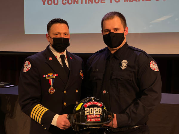 Brighton Area Fire Authority Names 2020 Firefighter of the Year