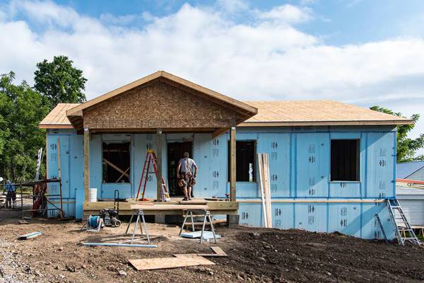 Volunteers Helping Out At Habitat For Humanity Build In Howell