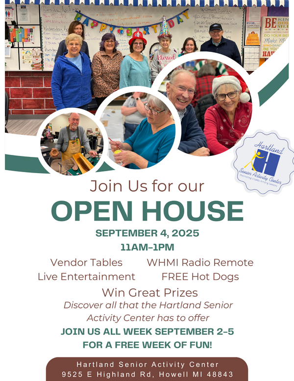 Hartland Senior Activity Center Kicking Off Fall with Open House, ‘Free Week of Fun'