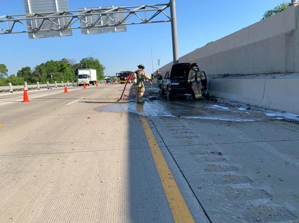 Exploding Fireworks Destroy Pickup Truck Near Brighton