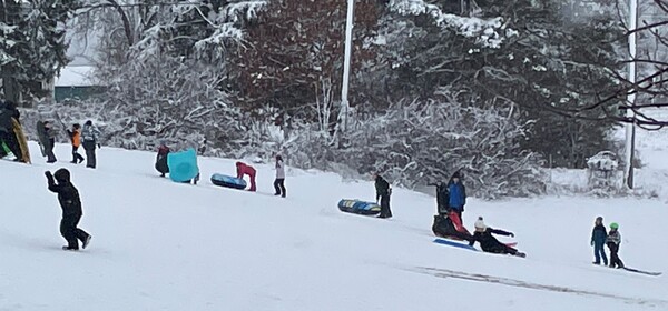 Popular Sledding Hill Open At Genoa Township Hall