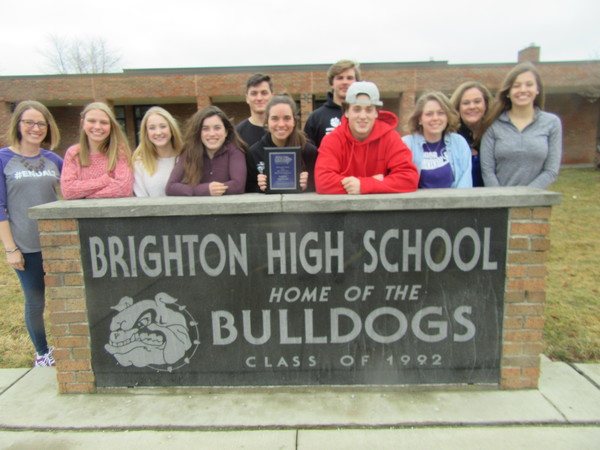 BHS Students Get Plaque for Alzheimer's Volunteerism