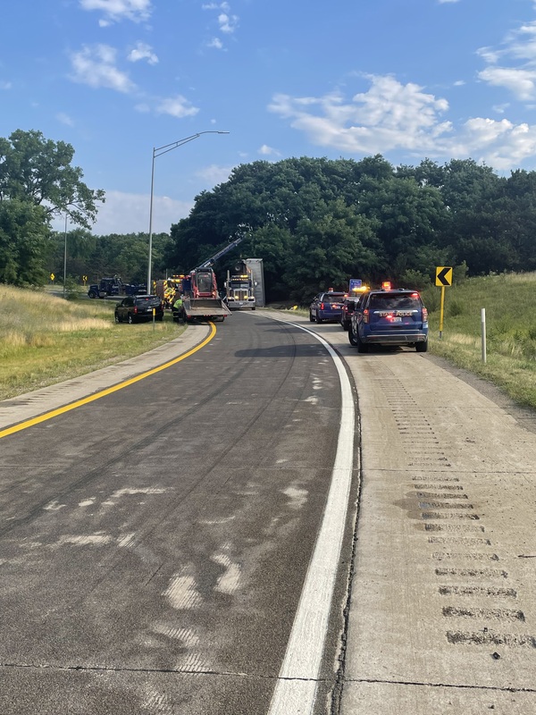 Gravel Truck Overturns On Northbound US-23 Ramp