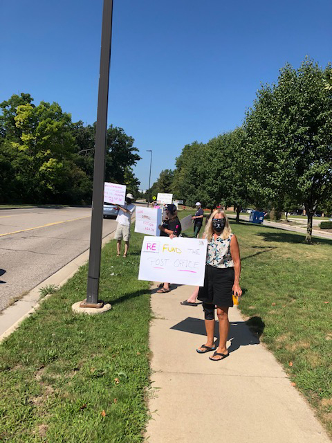 Rally At Brighton's Post Office Protests USPS Changes