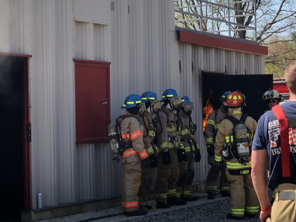 Fire Academy Cadets Put Out The Fire For Final Test