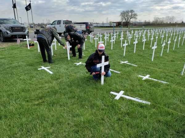 Display Outside Howell's American Legion Post to Raise Awareness of Veteran Suicide