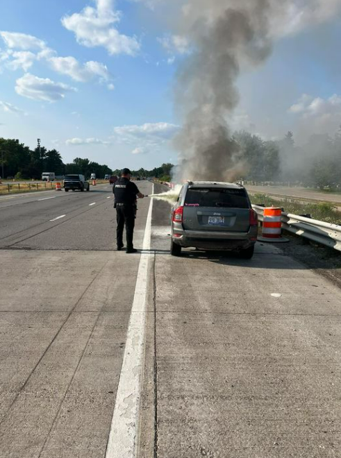 Car Fire Prompts Second Closure of US-23 in Green Oak Township